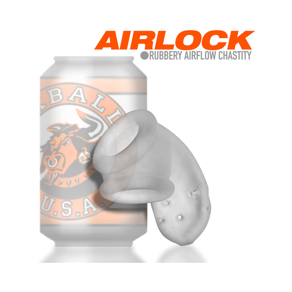 OxBalls Airlock Air-Lite Vented Chastity Clear Ice - Fantasies Boutique