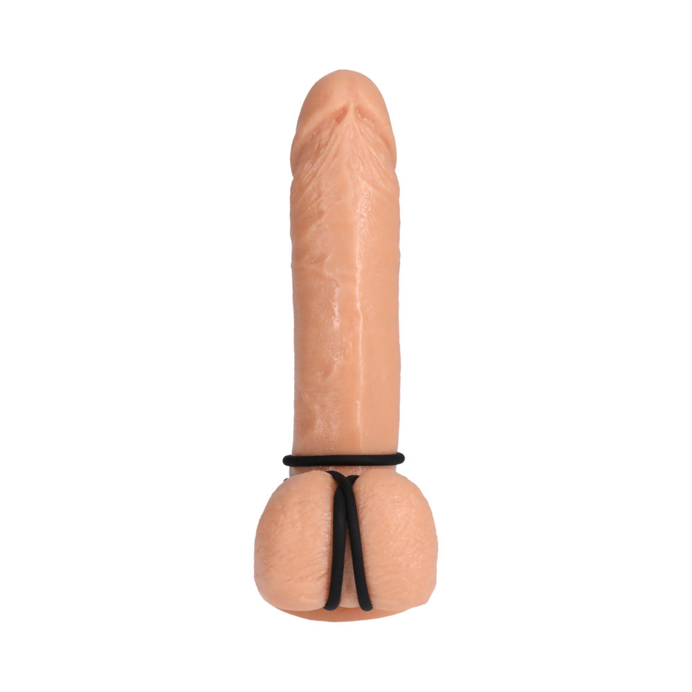 Rock Solid Black Gasket Silicone 3pc Set (.75in,1in,1.25in) - Fantasies Boutique