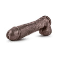 Dr. Skin Mr. Savage Realistic 11.5 in. Dildo with Balls Brown - Fantasies Boutique