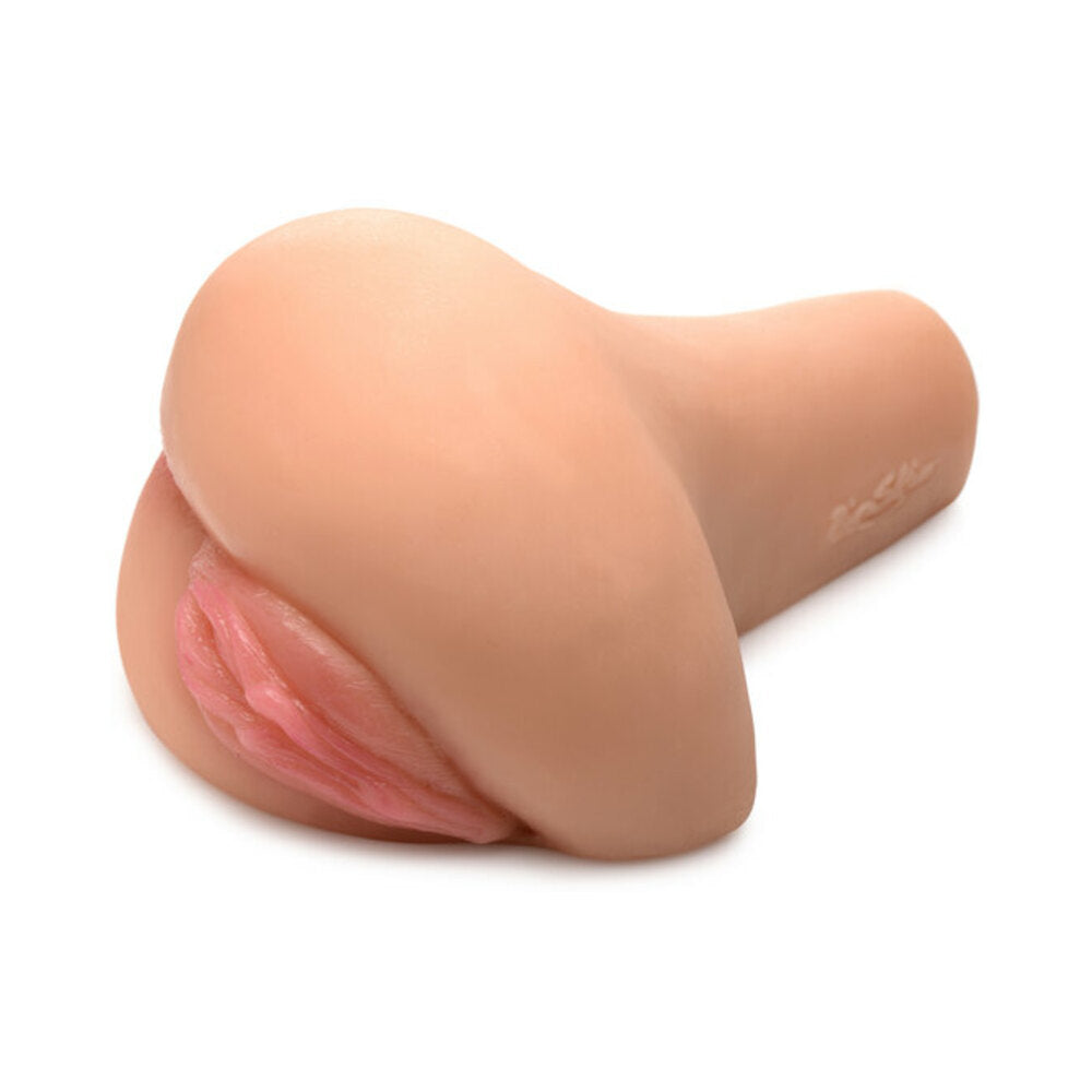 Curve Toys Mistress Juicy Taylor Dual Entry Sidesaddle Masturbator Light - Fantasies Boutique