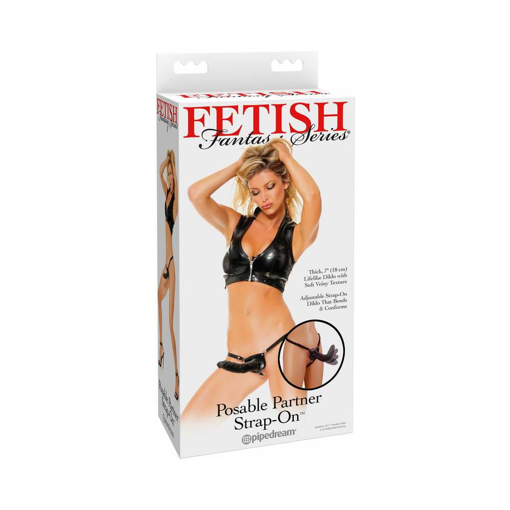 Fetish Fantasy Series Posable Partner Strap-On With 7 in. Dildo Black - Fantasies Boutique