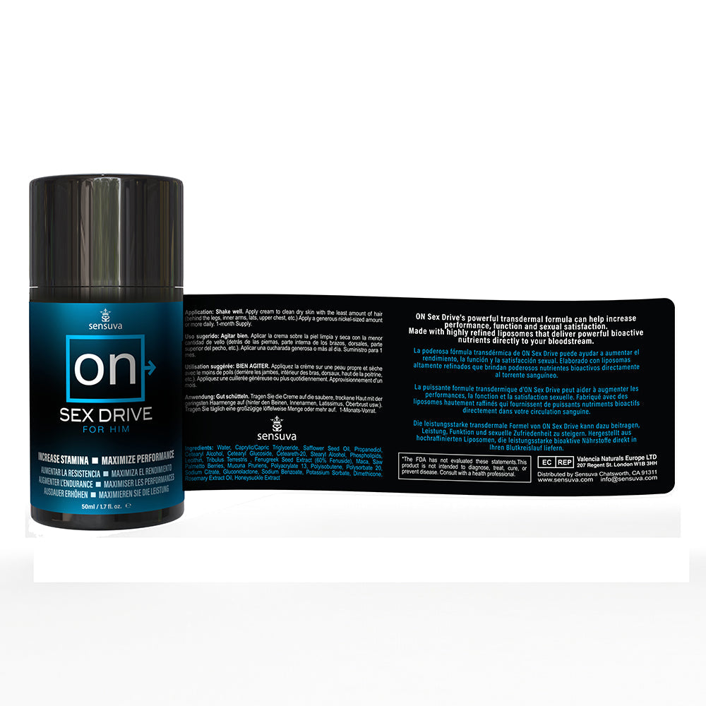 Sensuva ON Sex Drive Testosterone Cream 1.7 oz. - Fantasies Boutique