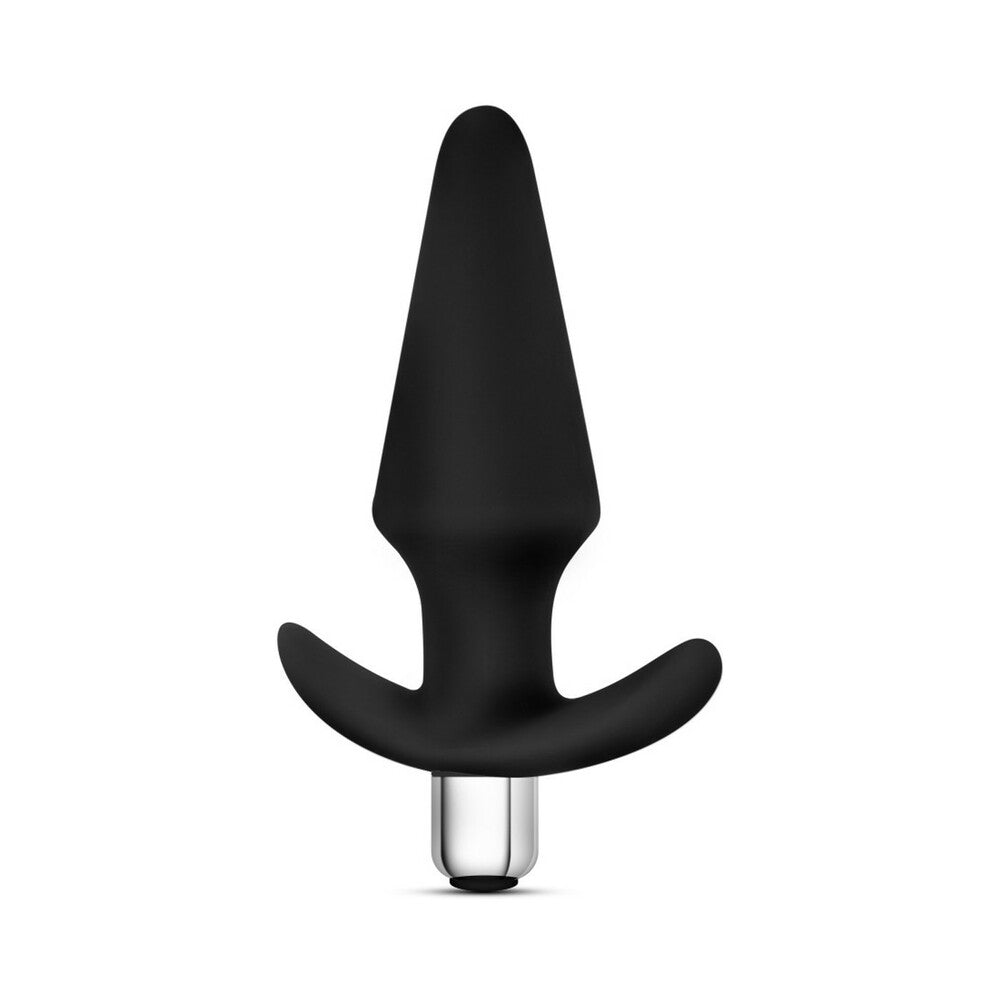 Luxe Discover Vibrating Silicone Anal Plug Black - Fantasies Boutique