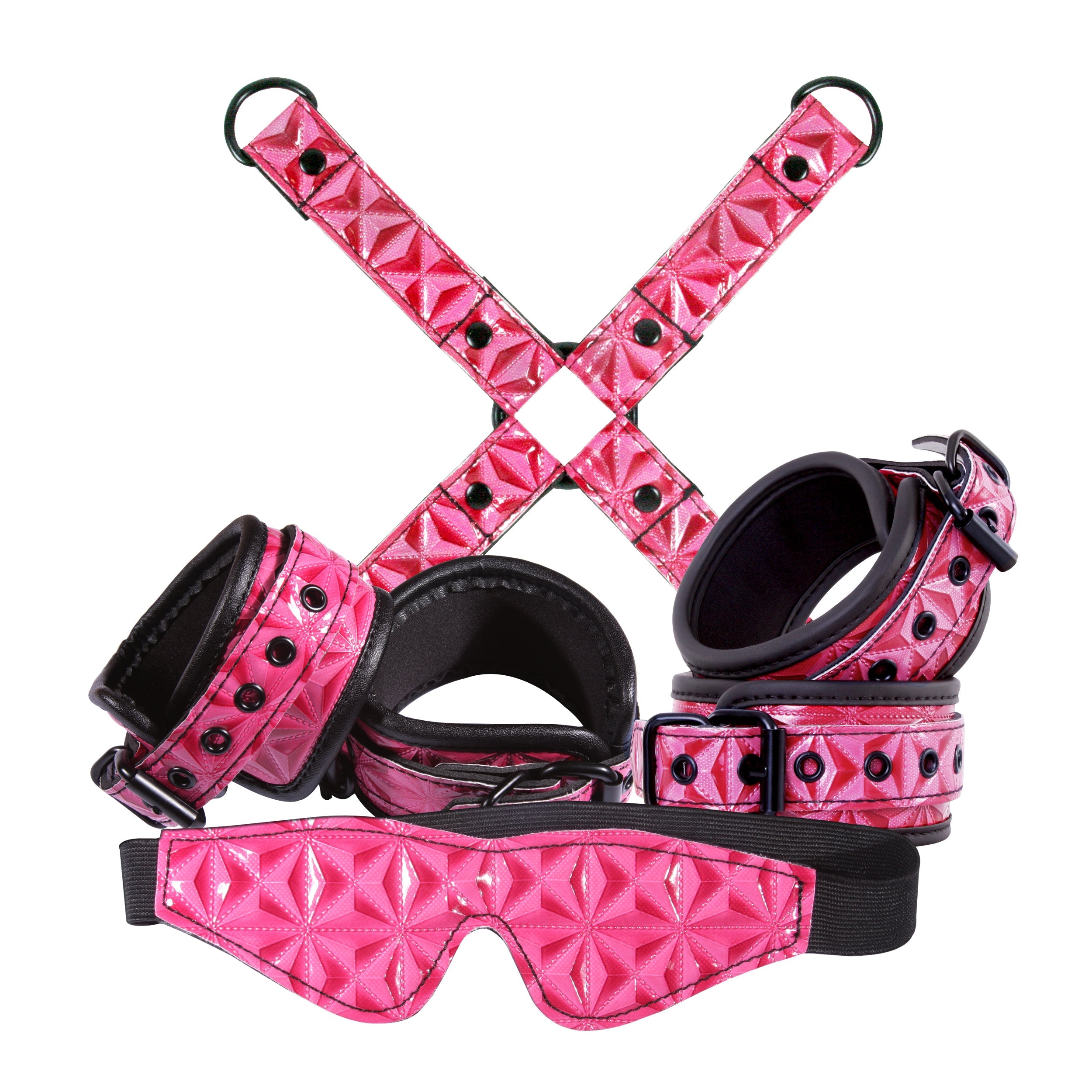 Sinful Vinyl Bondage Kit Pink - Fantasies Boutique