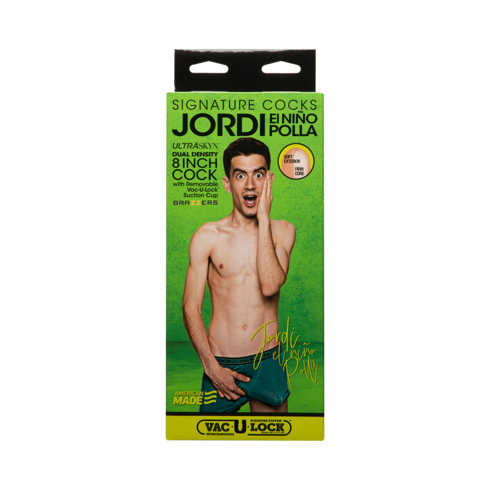 Signature Cocks Jordi El Niño Polla 8 inch ULTRASKYN Cock Vanilla - Fantasies Boutique