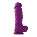 Colours Pleasures Thick 8 in. Dildo Purple - Fantasies Boutique