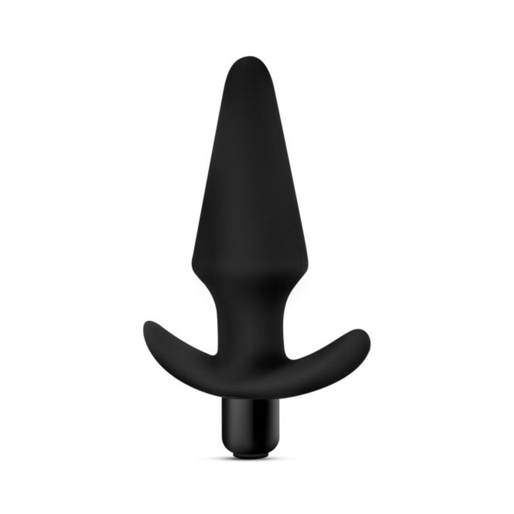 Blush Anal Adventures Platinum Silicone Vibrating Plug Black
