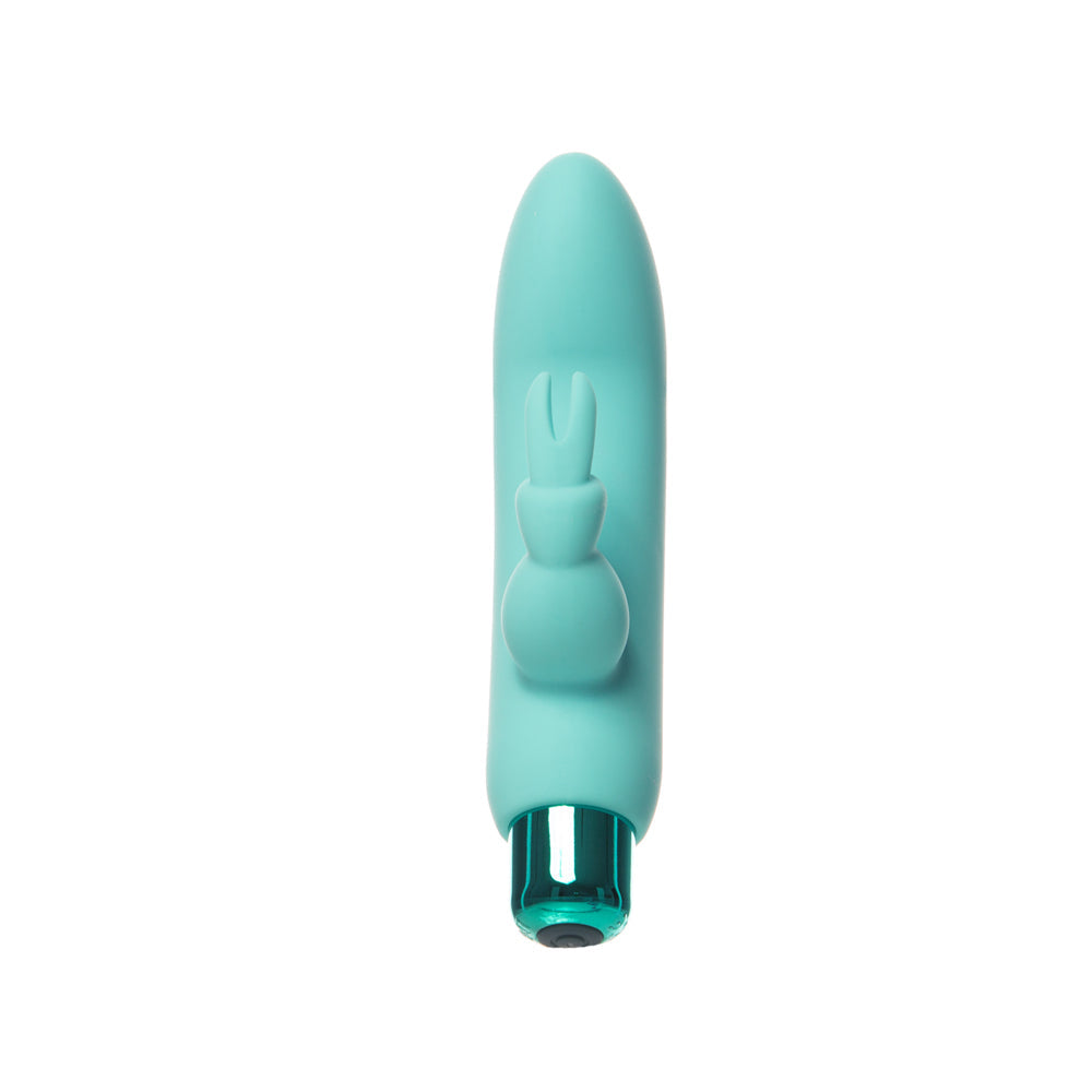 Powerbullet Alice's Bunny Rechargeable Bullet Vibrator with Silicone Rabbit Sleeve Teal - Fantasies Boutique