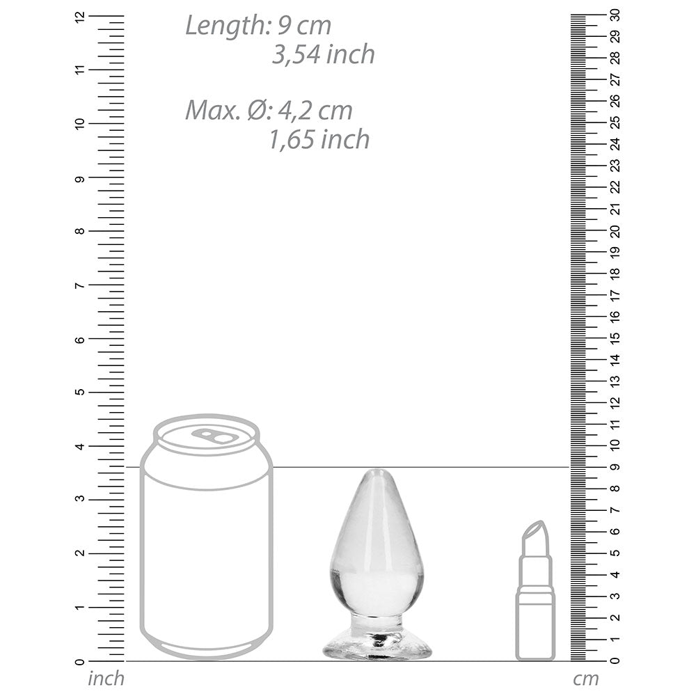 RealRock Crystal Clear 3.5 in. Anal Plug Clear - Fantasies Boutique