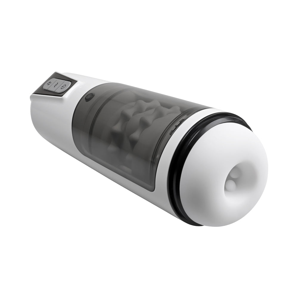 Gender X Get Your Stroke On Rechargeable Stroker TPE White - Fantasies Boutique