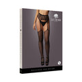 Shots Le Desir Fishnet and Lace Garter belt Stockings Black O/S - Fantasies Boutique