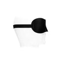 Ouch! Black & White Satin Curvy Eye Mask With Elastic Straps Blindfold Black - Fantasies Boutique