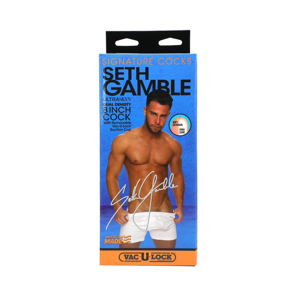 Signature Cocks Seth Gamble 8-Inch ULTRASKYN Cock with Removable Vac-U-Lock Suction Cup - Fantasies Boutique