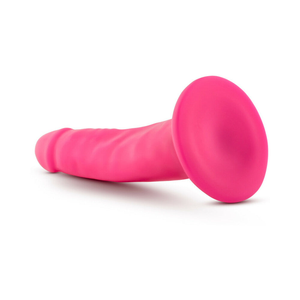 Neo 6 in. Dual Density Dildo Neon Pink - Fantasies Boutique