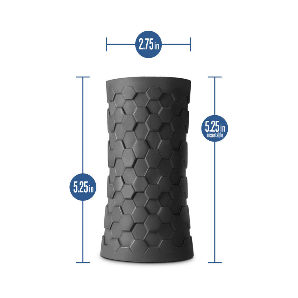 Blush M Elite Platinum Hekx Silicone Stroker Black - Fantasies Boutique