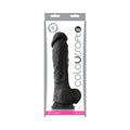 ColourSoft 8in Soft Dildo Black - Fantasies Boutique