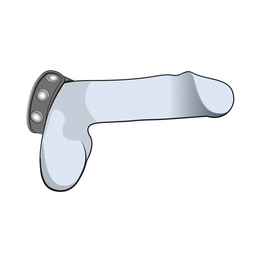 Performance VS5 Silicone 3-Snap Cock Strap Black - Fantasies Boutique