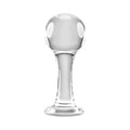Gender X The Baller Round Glass Anal Plug Clear