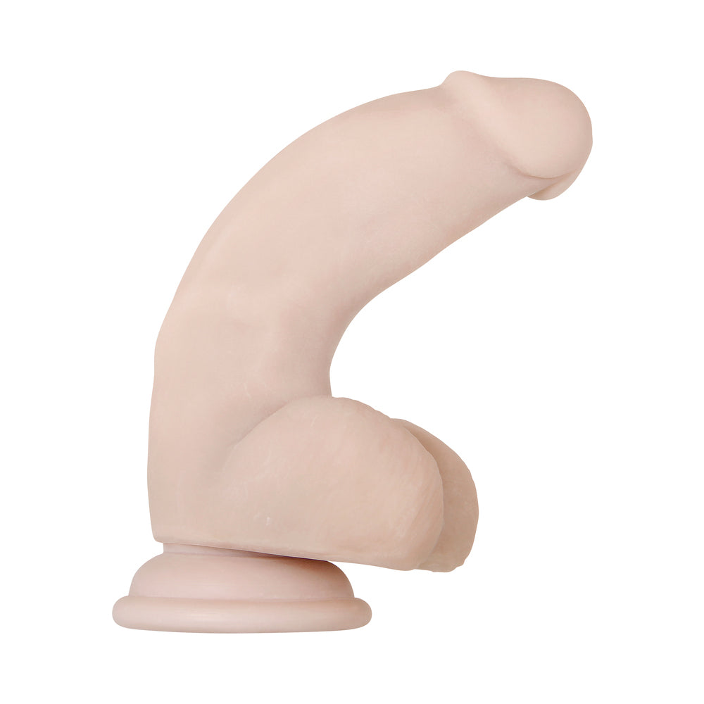 Evolved Real Supple Poseable 7 in. Realistic Dildo With Balls Beige - Fantasies Boutique