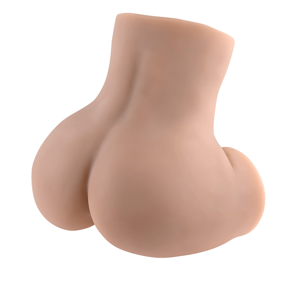 Zero Tolerance Rear Beauty Rechargeable Remote Controlled Vibrating Sucking Dual Entry Masturbator TPE Light - Fantasies Boutique