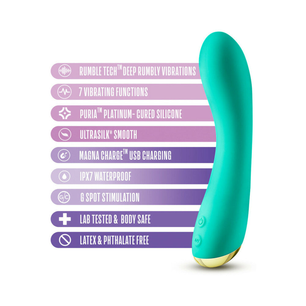 Aria Luscious AF Rechargeable Silicone G-Spot Vibrator Teal - Fantasies Boutique