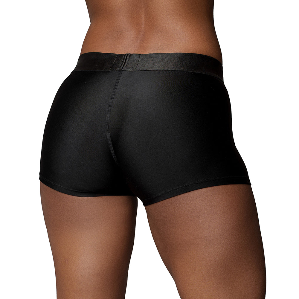 Ouch! Vibrating Strap-on Boxer Black M/L - Fantasies Boutique