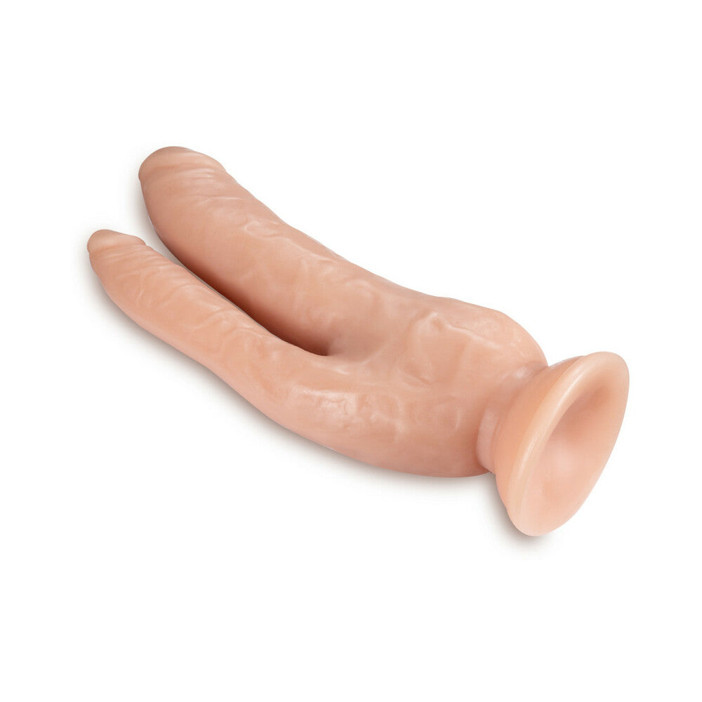 Dr. Skin DP Cock Realistic 8 in. Dual Entry Dildo Beige - Fantasies Boutique