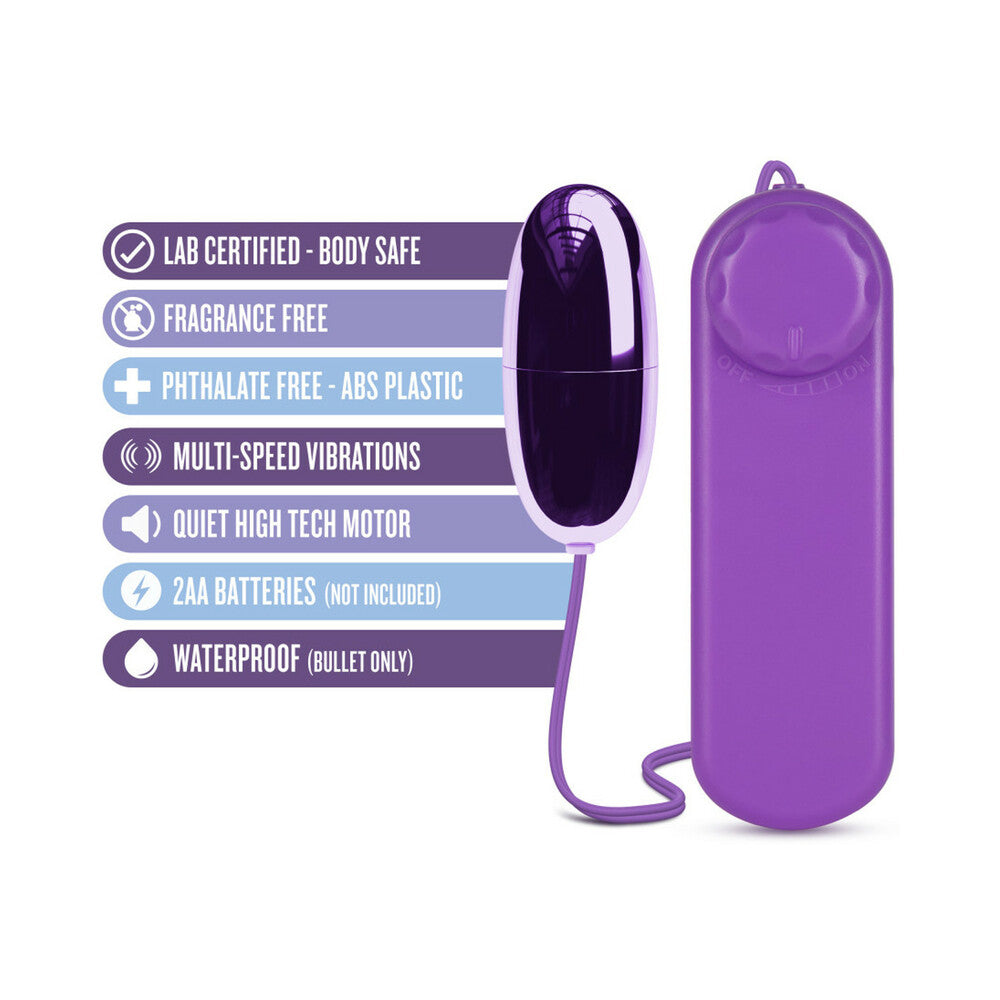 B Yours Power Bullet Remote-Controlled Egg Vibrator Purple - Fantasies Boutique