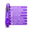 Naturally Yours Mambo Vibe Realistic 9 in. Vibrating Dildo Purple - Fantasies Boutique