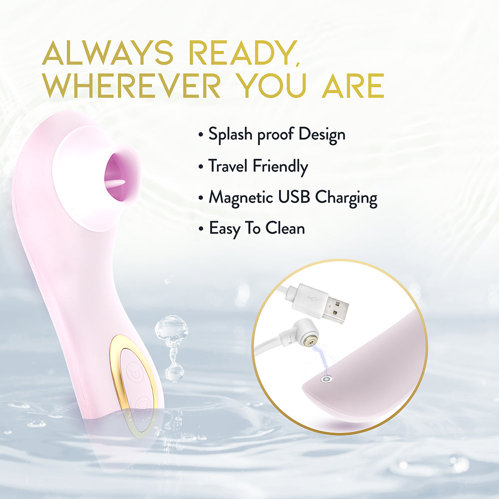 Delice Fleur Clitoral Fluttering & Suction Personal Massager Barely Purple