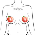 Pastease Peach: Fuzzy Sparkling Georgia Peaches Nipple Pasties