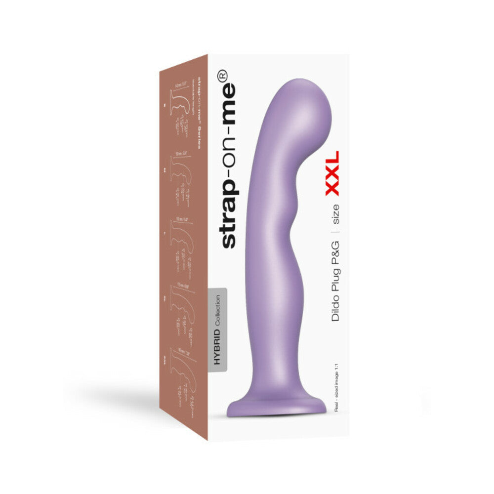 Strap-On-Me Hybrid Collection Silicone Dildo Plug P&G Metallic Lilac XXL - Fantasies Boutique