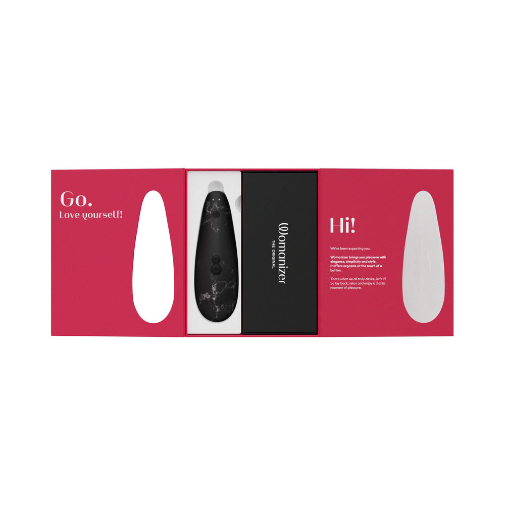 Womanizer x Marilyn Monroe Classic 2 Special Edition Pleasure Air Clitoral Stimulator Black Marble - Fantasies Boutique