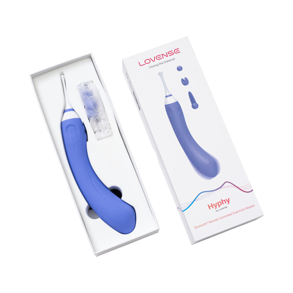 Lovense Hyphy Bluetooth Remote-Controlled Dual-End Vibrator Clitoral and G-Spot Stimulator - Fantasies Boutique