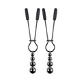 Selopa Beaded Nipple Clamps Stainless Steel Black Chrome