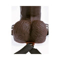 Fetish Fantasy Series Vibrating 8 in. Hollow Strap-On With Balls Brown/Black - Fantasies Boutique