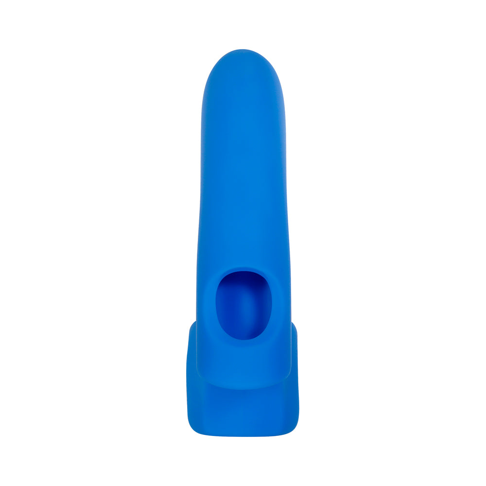 Gender X Flick It Rechargeable Flicking Dual Stimulation Silicone Finger Vibrator Blue - Fantasies Boutique