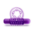 Play with Me The Player Vibrating Double Strap Cockring Purple - Fantasies Boutique