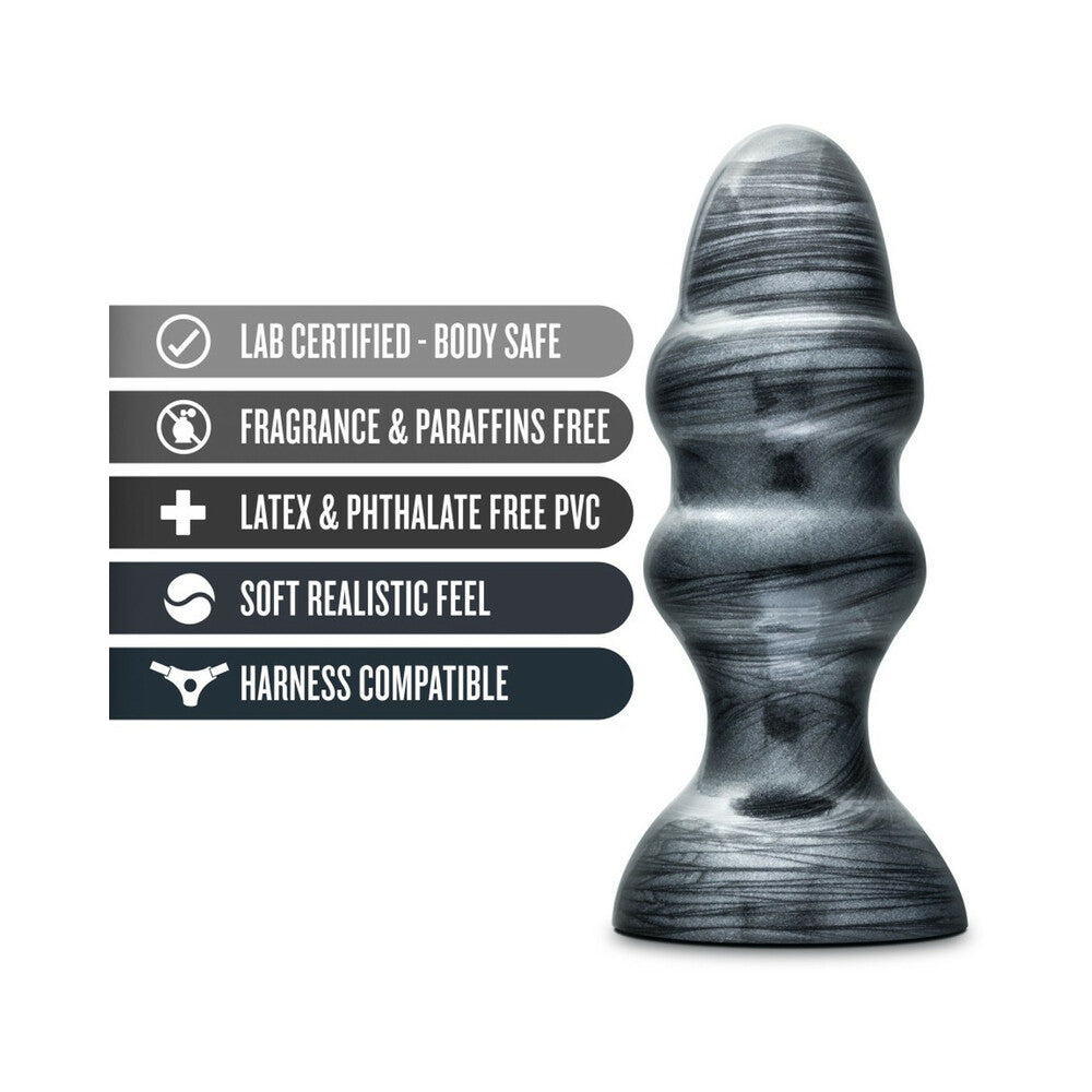 Blush Jet Stealth 6.5 in. Anal Plug Carbon Metallic Black - Fantasies Boutique