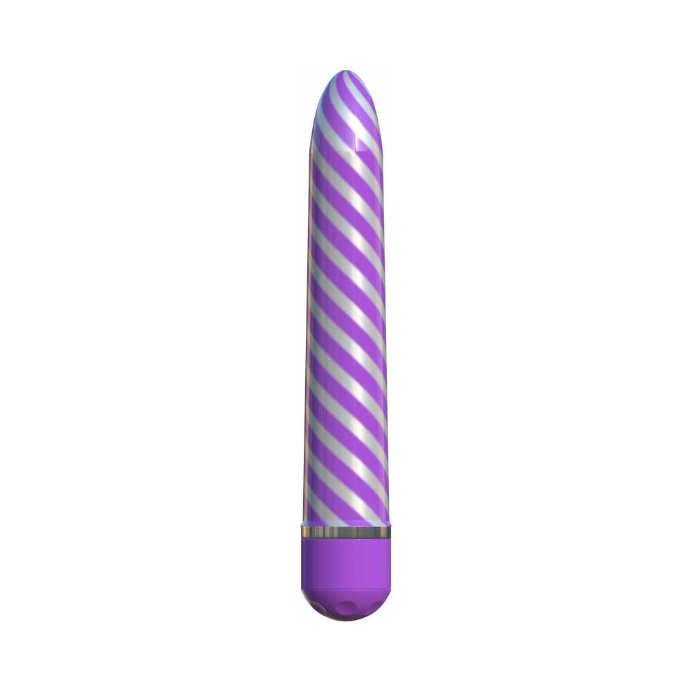 Pipedream Classix Sweet Swirl 8 in. Slimline Vibrator Purple - Fantasies Boutique