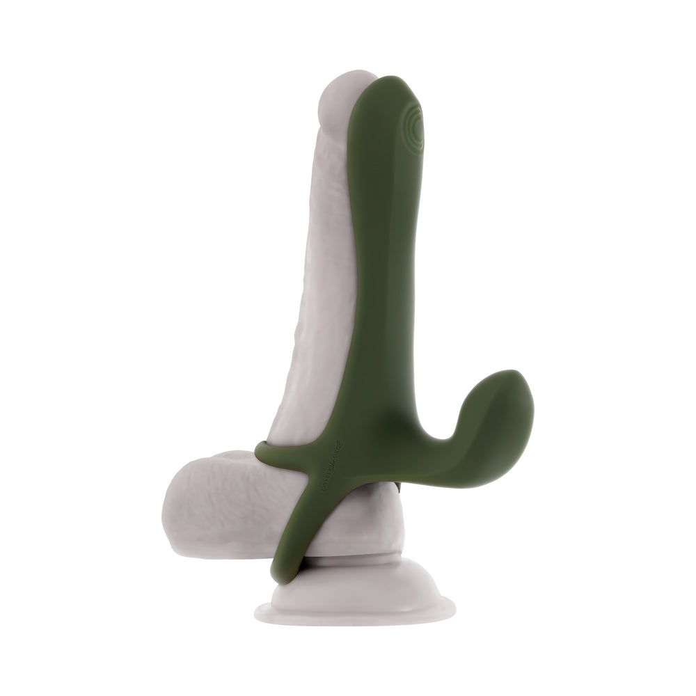 Zero Tolerance Strap Tap & Go  Rechargeable Vibrating Girth Enhancer Silicone Green