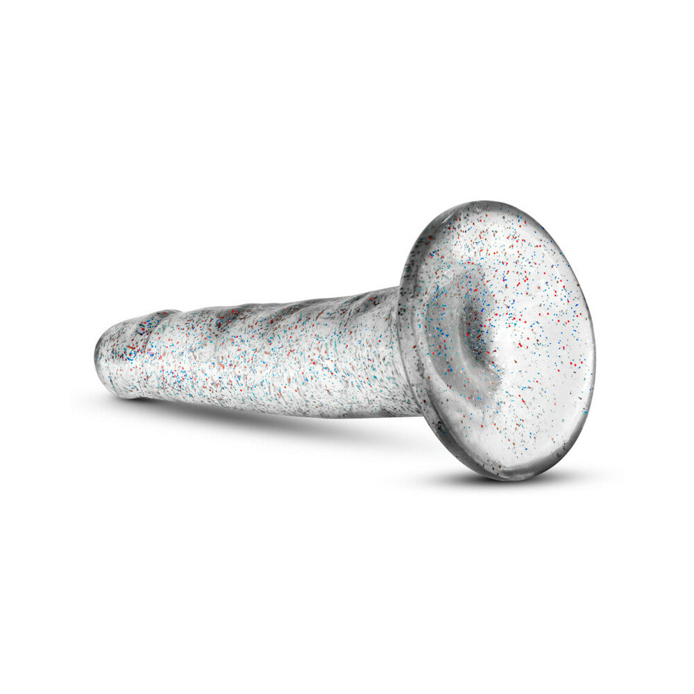 Naturally Yours 5.5 in. Glitter Dong Realistic Dildo Sparkling Clear - Fantasies Boutique