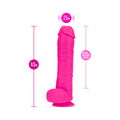 Blush Au Naturel Bold Big John 11 in. Posable Dual Density Dildo with Balls & Suction Cup Pink