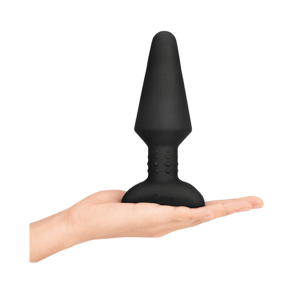 b-Vibe Rimming XL Rotating and Vibrating Remote Control Plug Black - Fantasies Boutique