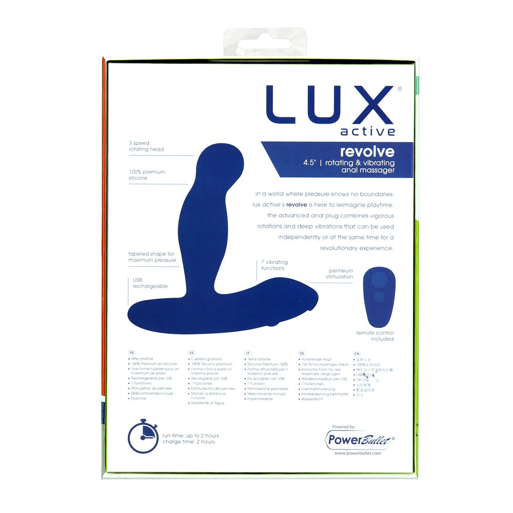 Lux Active Revolve 4.5 in. Rotating And Vibrating Silicone Massager Black - Fantasies Boutique