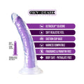 Neo Elite Glow in the Dark Light 7 in. Silicone Dual-Density Dildo Neon Purple - Fantasies Boutique