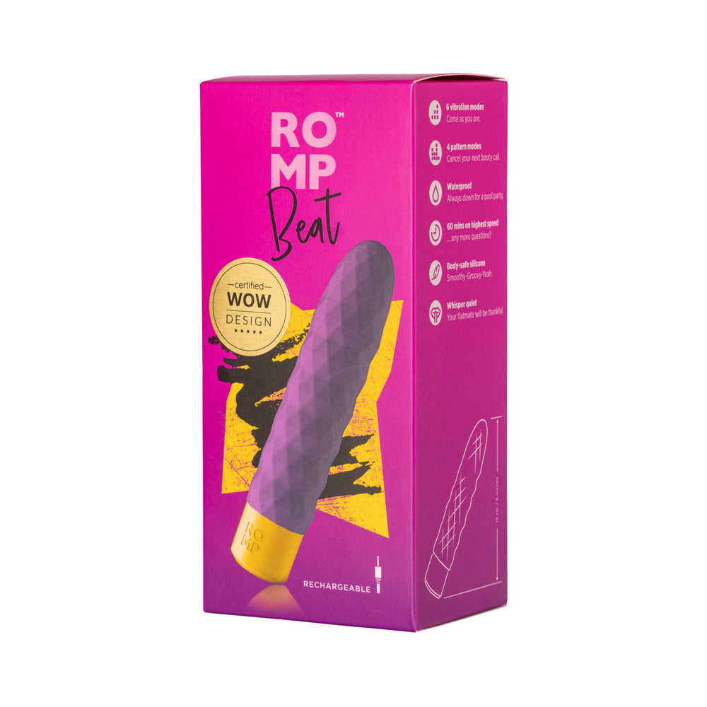 ROMP Beat Rechargeable Silicone Bullet Vibrator Light Purple - Fantasies Boutique