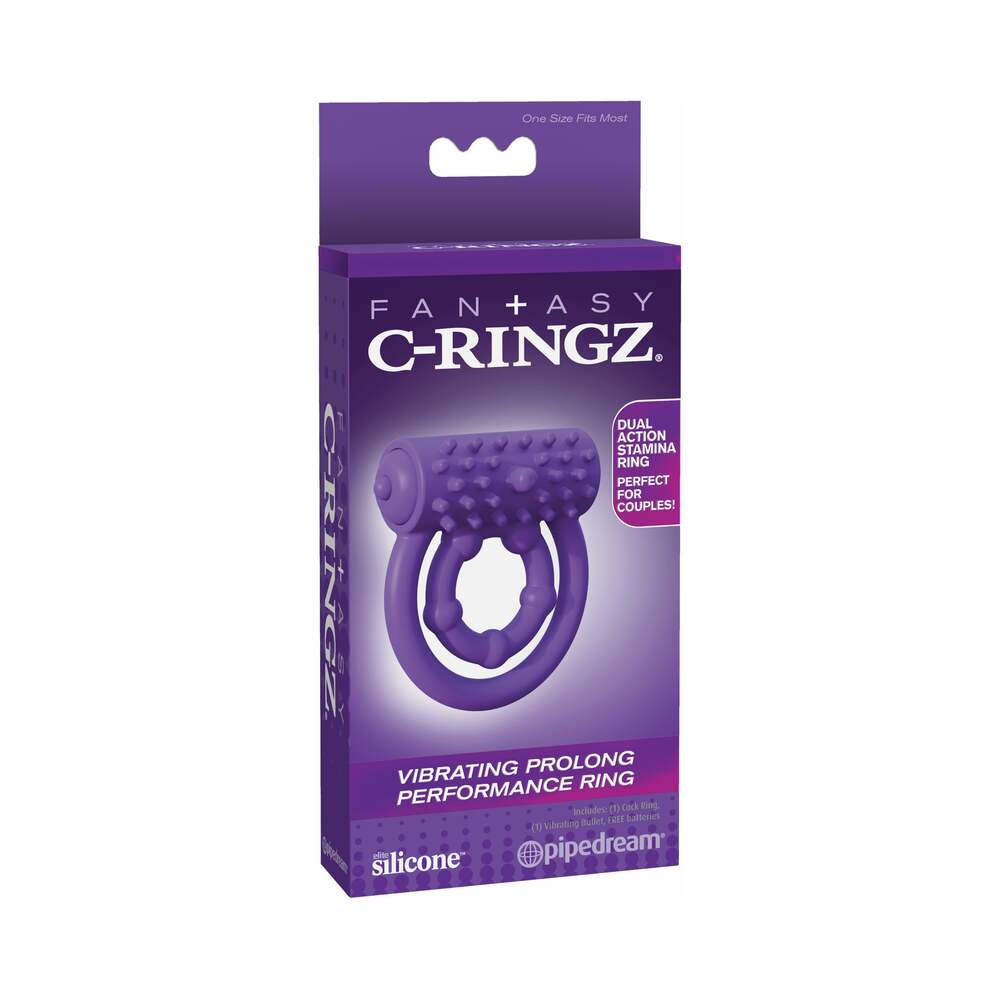 Fantasy C-Ringz Silicone Vibrating Prolong Performance Ring Purple - Fantasies Boutique