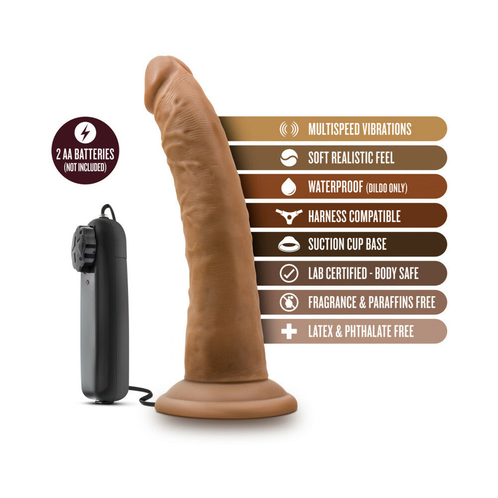 Dr. Skin Dr. Dave Realistic 7 in. Vibrating Dildo Tan - Fantasies Boutique