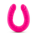 Blush Ruse Realistic 18 in. Silicone Slim Double Dong Dual Ended Dildo Hot Pink - Fantasies Boutique